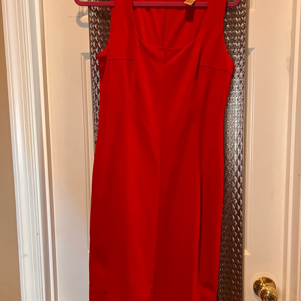 Tommy Hilfiger Red Sheath Midi Dress
